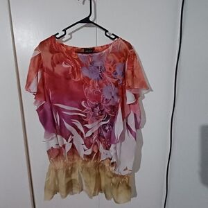 Lane Bryant Multicolor Floral Blouse